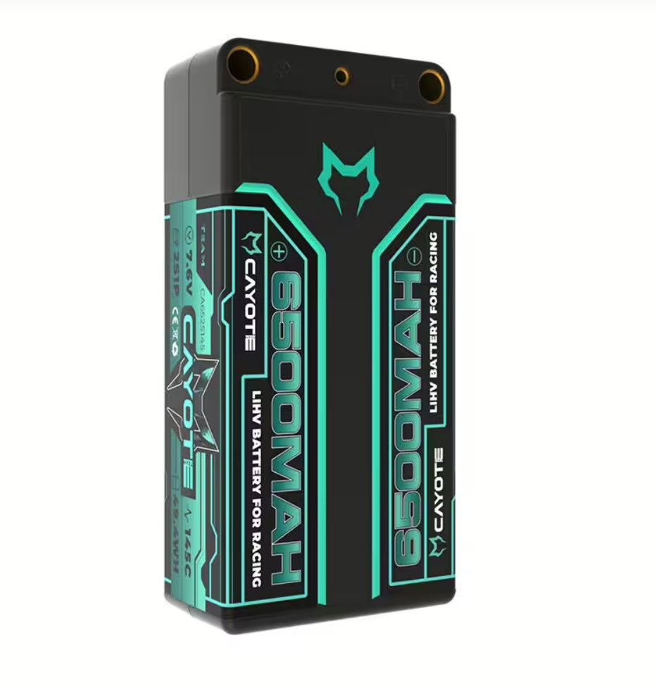 CAYOTE Racing 6500mAh 2S Shorty LiPo Battery 7,6V 145C 228g