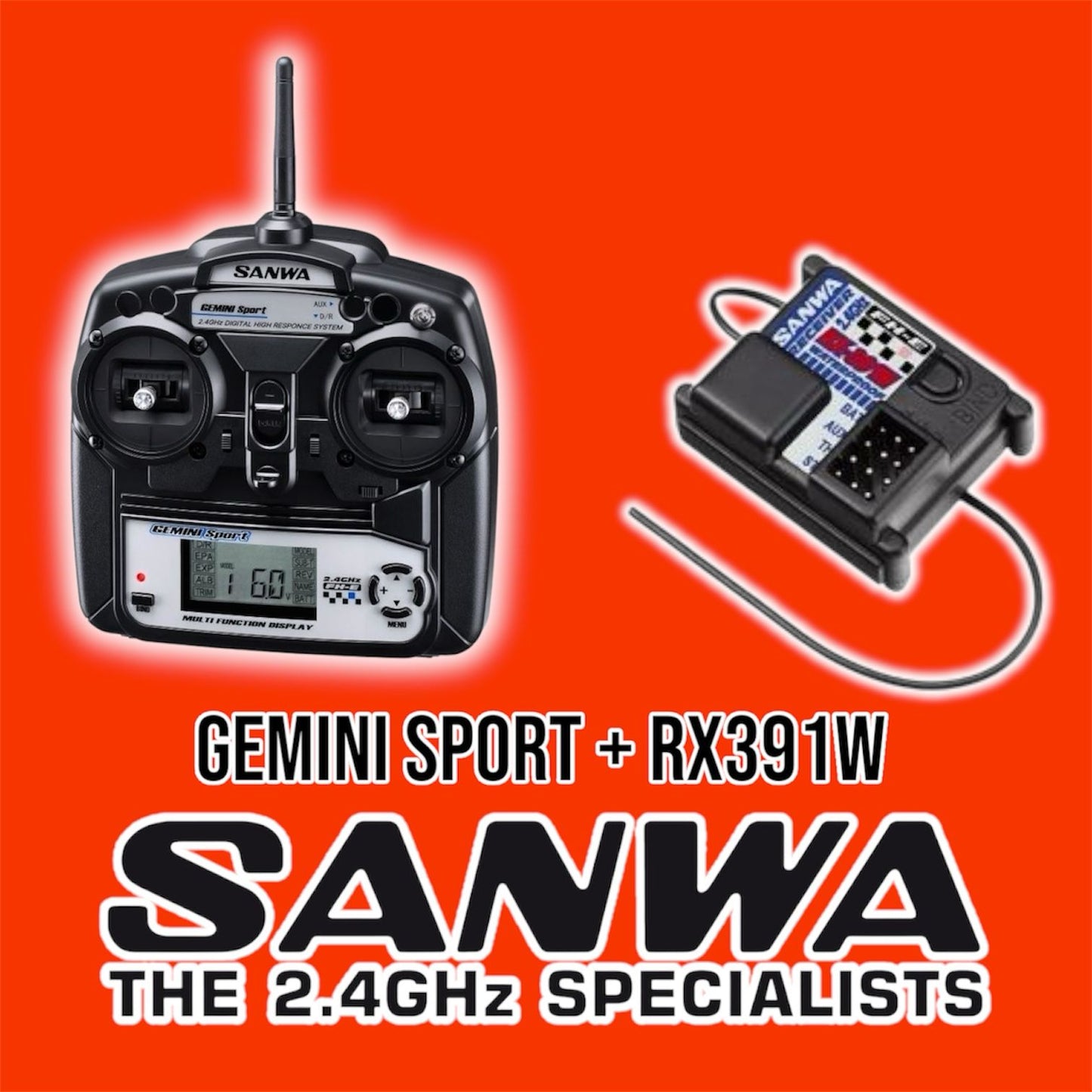 Gemini Sports Radio + RX-391W Waterproof Receiver - 101A32871A