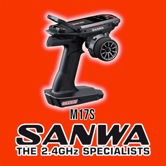 Sanwa M17S Radio + RX-493i Receiver & Preinstalled Battery - 101A32971A